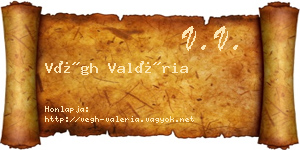 Végh Valéria névjegykártya